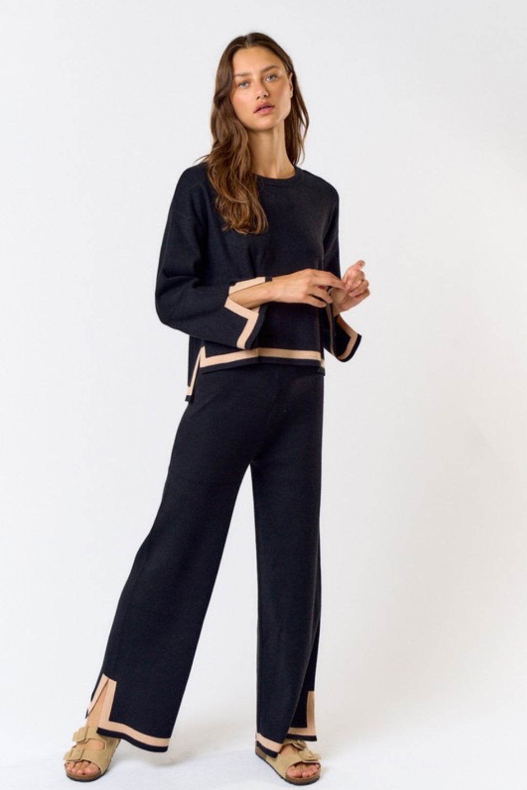 Black pants and top set
