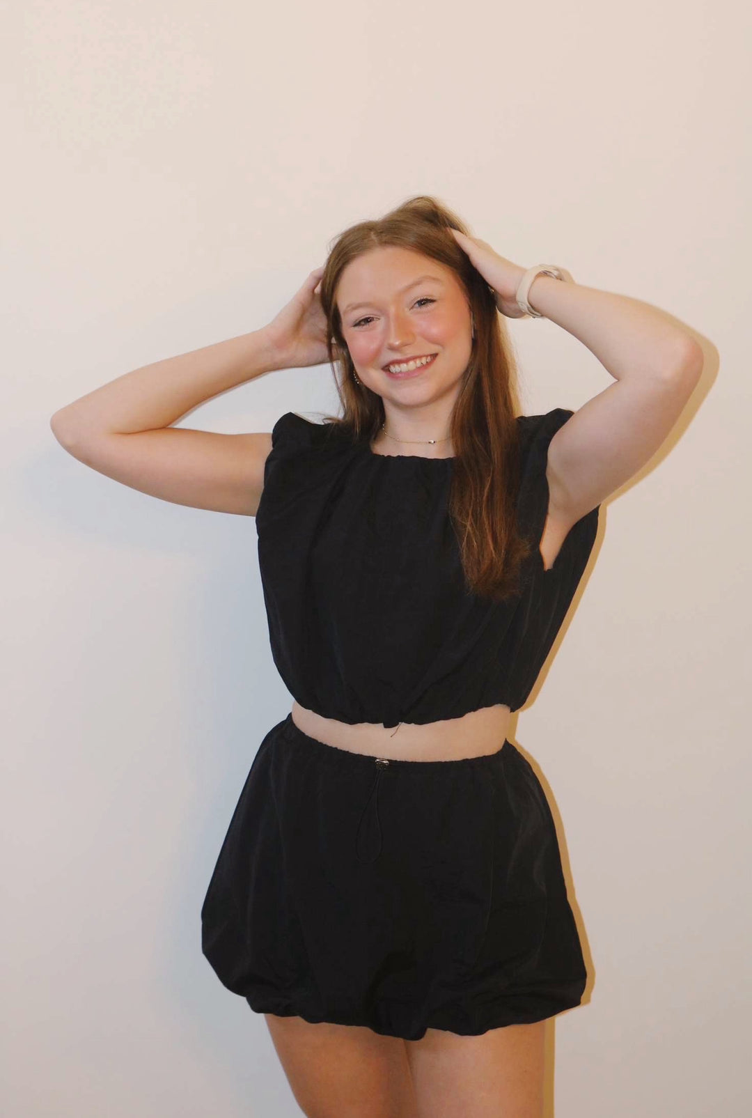 Bubble skirt in black