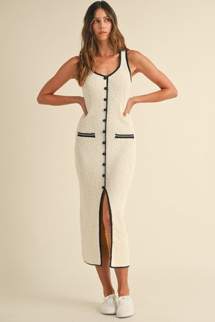Knit button down dress