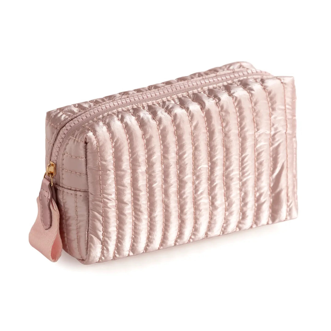 Logan Small Boxy Cosmetic Pouch - Rose
