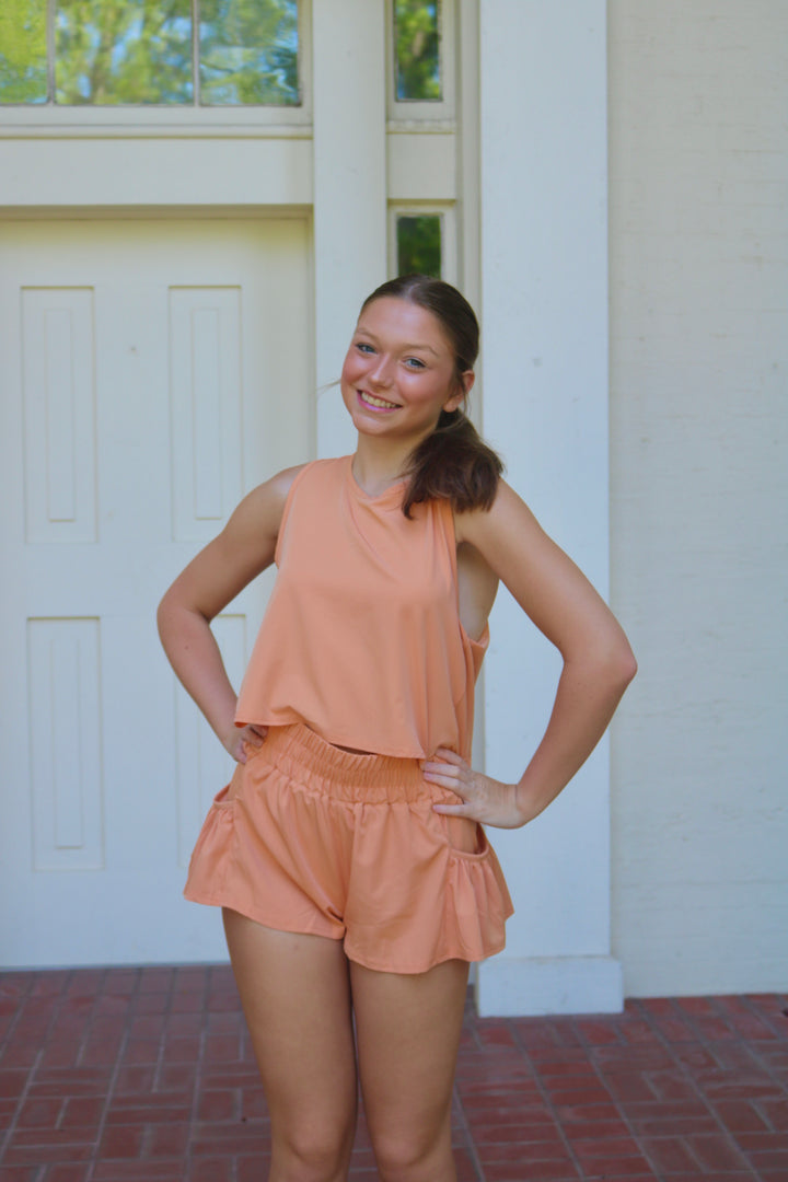 Cropped Tank- Orange