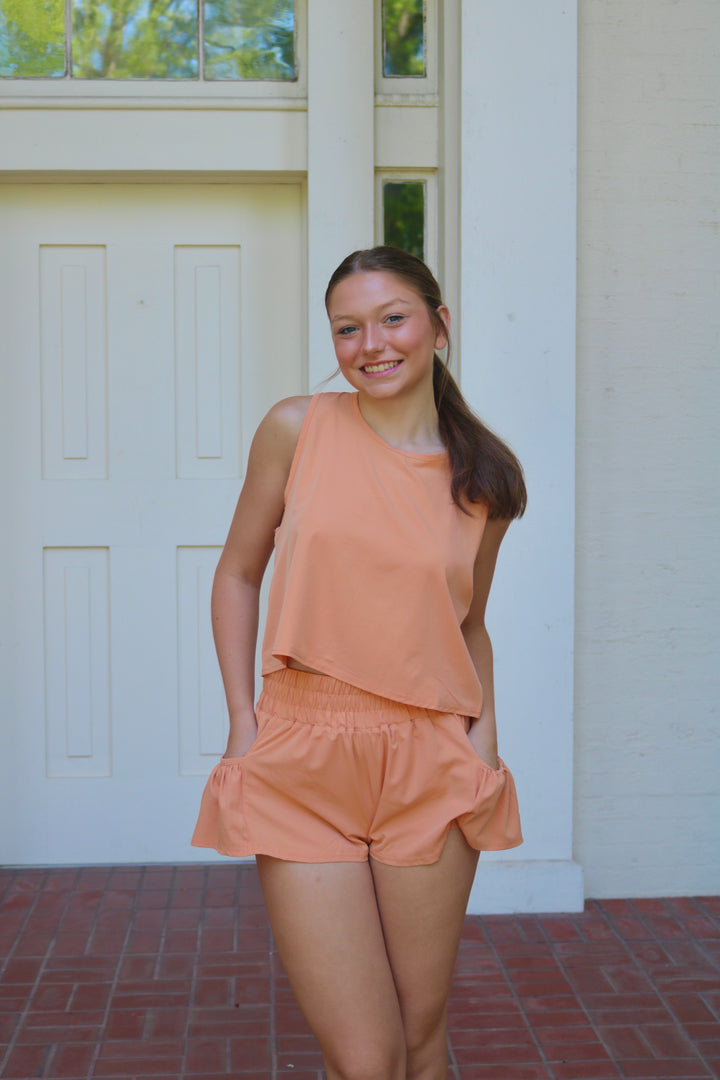 Cropped Tank- Orange