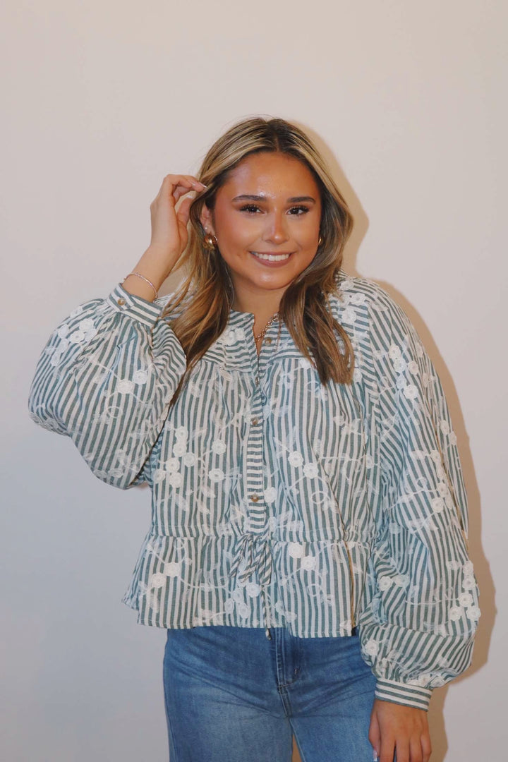 Holly Striped Long Sleeve Top