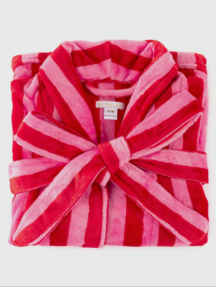 Striped Robe - Pink/Red