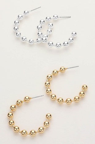 Gold Dipped Bubble Hoop Earrings